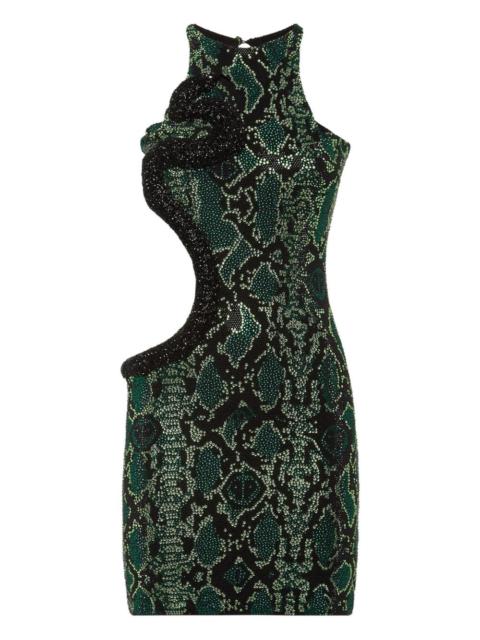 PHILIPP PLEIN snakeskin-print mini dress