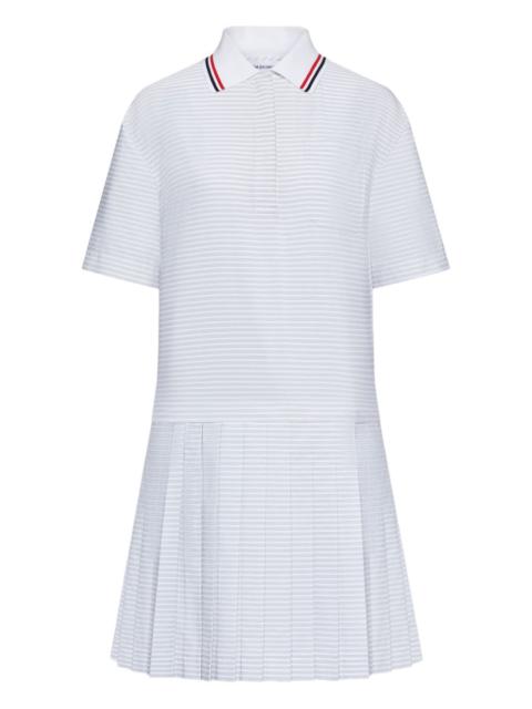 Thom Browne 4-bar pleated polo mini dress
