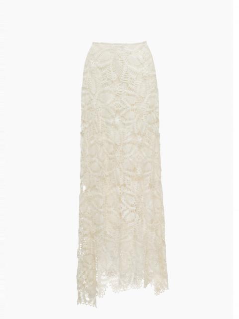 MAGDA BUTRYM Crochet maxi skirt in cream