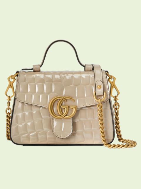 Gucci Bamboo 1947 small ostrich bag in oatmeal