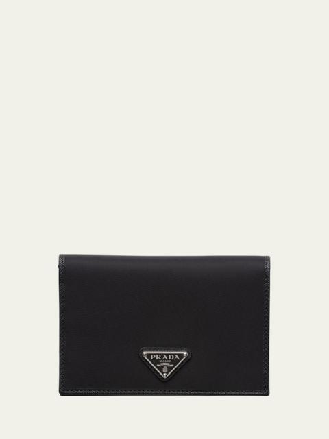 Prada Men's Nylon and Leather Bifold Wallet