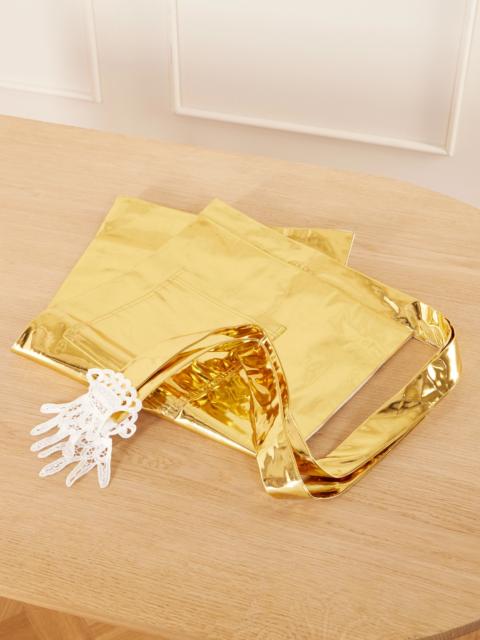 Gohar World Lace-trimmed Metallic Pvc Apron