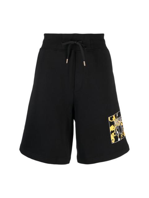 VERSACE JEANS COUTURE logo-print cotton track shorts