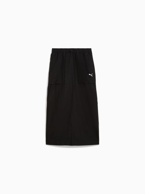 PUMA FUTURE ARCHIVE Women's Zip-Off Maxi Woven Skirt