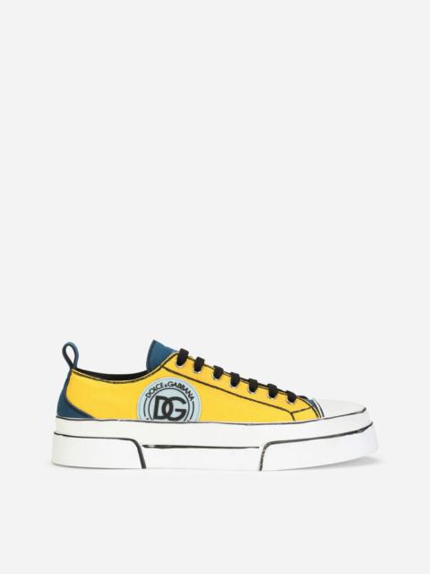 Hand-painted two-tone canvas Portofino Light sneakers