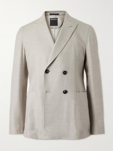 ZEGNA Double-Breasted Woven Blazer