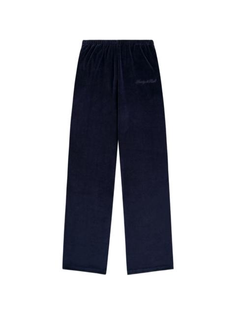 Sporty & Rich Signature Logo Krystal logo-embellished track pants
