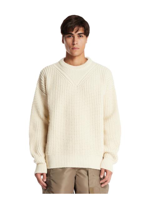 Jil Sander White Openwork Sweater