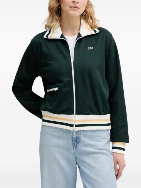 LACOSTE zip striped sweater