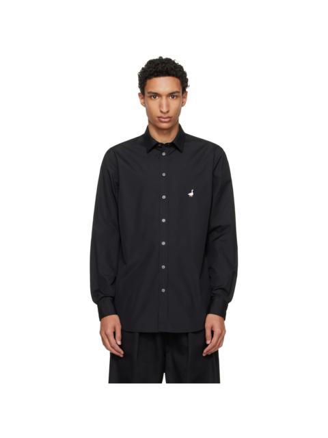 Moschino Black Embroidered Archive Goose Shirt