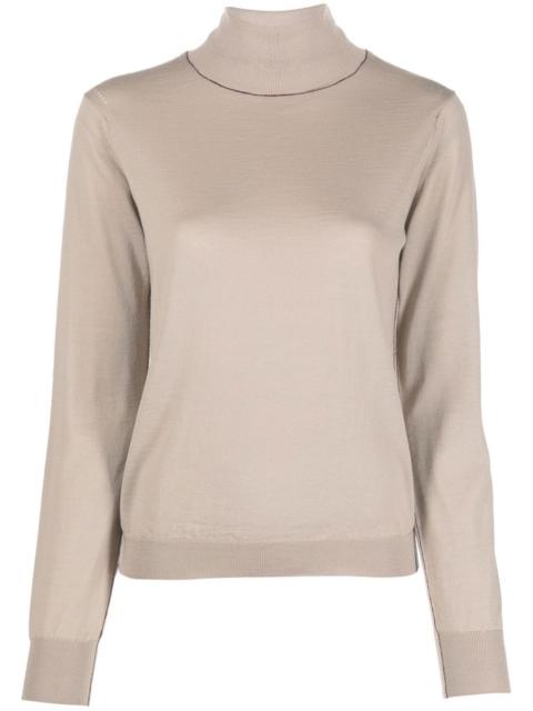 roll-neck knitted jumper