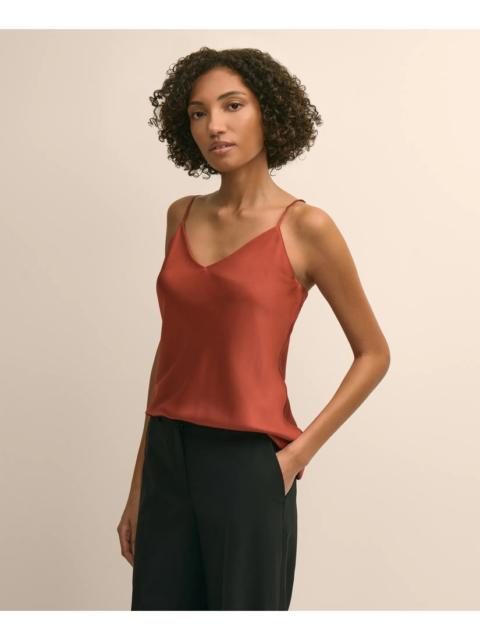 Brooks Brothers V-Neck Cami in Washable Silk Charmeuse