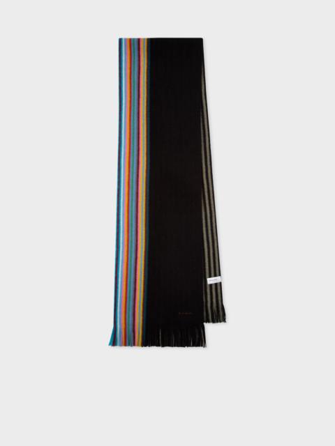 Paul Smith 'Signature Stripe' Edge Wool Scarf