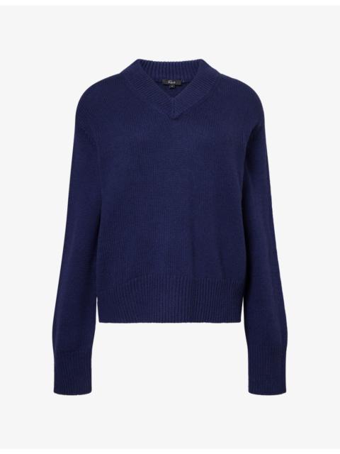 Rails Lidya V-Neck Cotton, Wool And Cashmere Jumper
