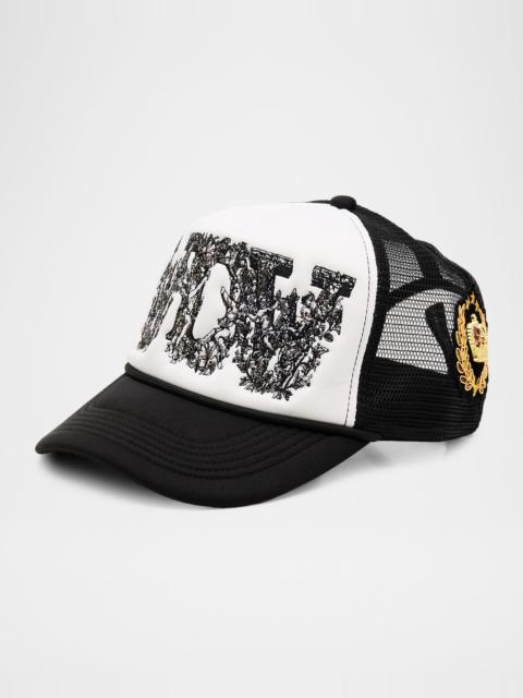 WHO DECIDES WAR Men's Baroque Embroidered Trucker Hat