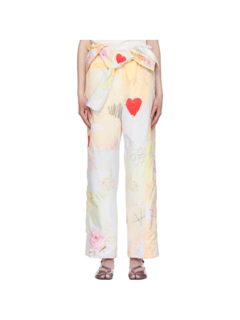 OPEN YY Multicolor Graphic Wrap Padded Trousers