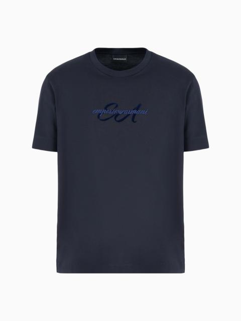 EMPORIO ARMANI ASV lightweight jersey T-shirt with italic logo embroidery