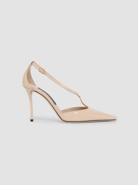 Dolce & Gabbana Women's 90MM Logo Patent Leather Pumps - Rose