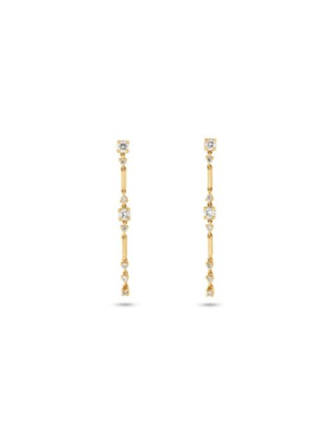 STONE AND STRAND LAB-Created Morse Code Drop Earrings