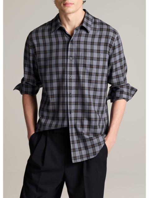 Vince Allen Plaid Cotton-Blend Button-Front Shirt