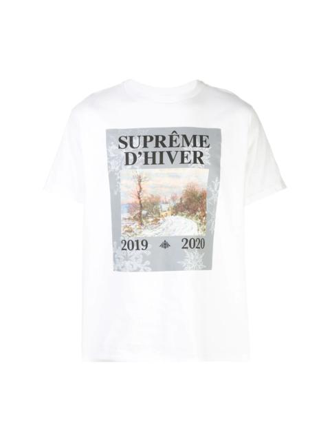 Supreme winter print T-shirt