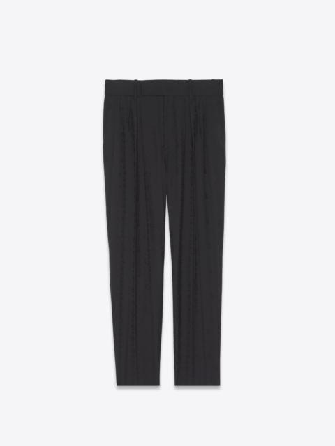 SAINT LAURENT high-rise pants in striped wool