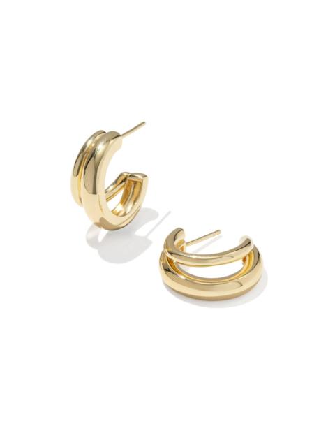KENDRA SCOTT Meg 18k Gold Vermeil Double Huggie Earrings