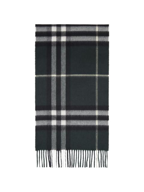 Burberry Green Check Cashmere Scarf