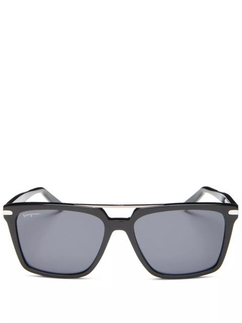 FERRAGAMO Square Sunglasses, 57mm