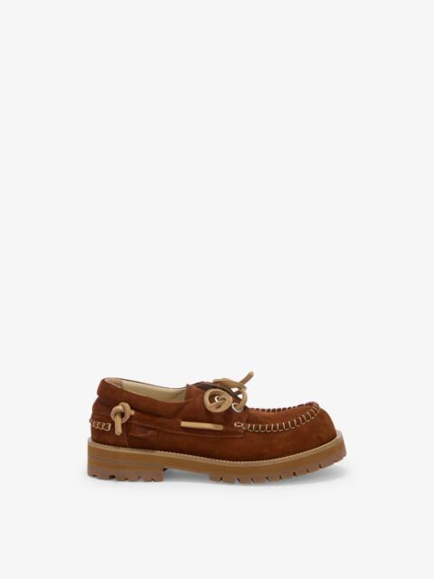 Moschino SUEDE BOAT LOAFERS