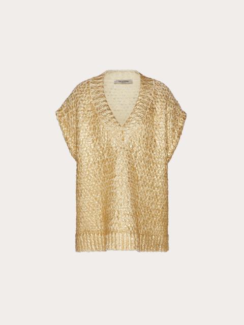 Valentino VEST IN GOLD WOOL