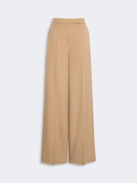 Max Mara FILATO Wide sable-look camel trousers - CAMEL