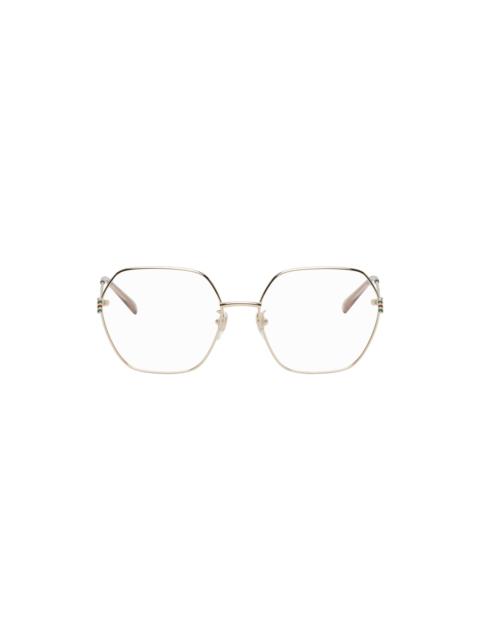 GUCCI Gold Oversized Geometric Glasses