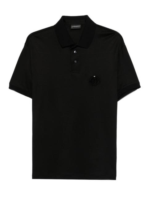 EMPORIO ARMANI logo-patch polo shirt