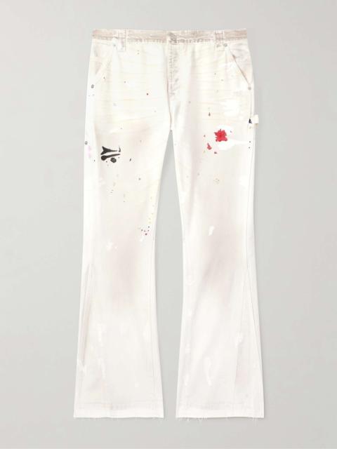 GALLERY DEPT. Carpenter Straight-Leg Distressed Paint-Splattered Jeans