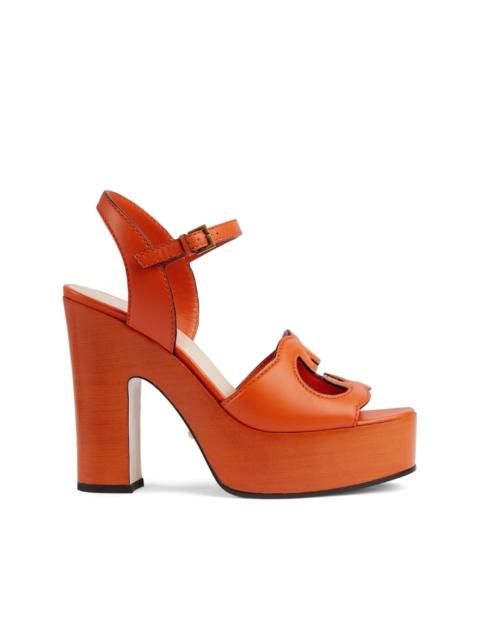 GUCCI interlocking G 110mm high sandals