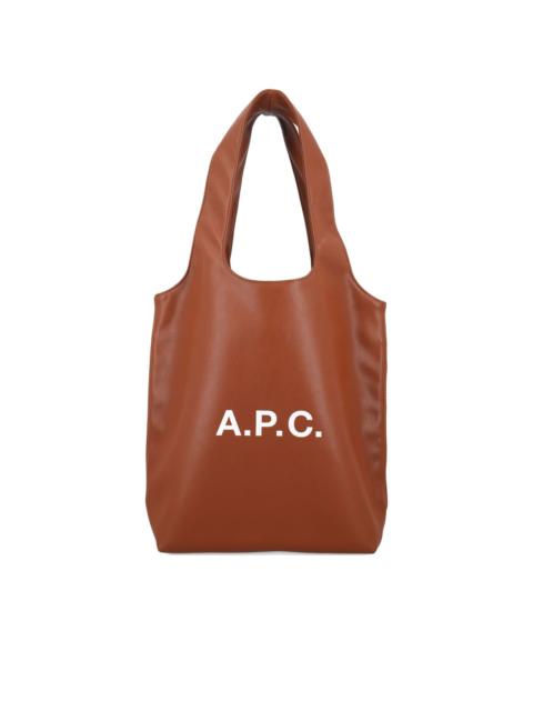 A.P.C. logo tote bag