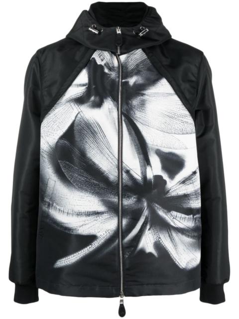 Alexander McQueen Dragonfly Shadow hooded bomber jacket