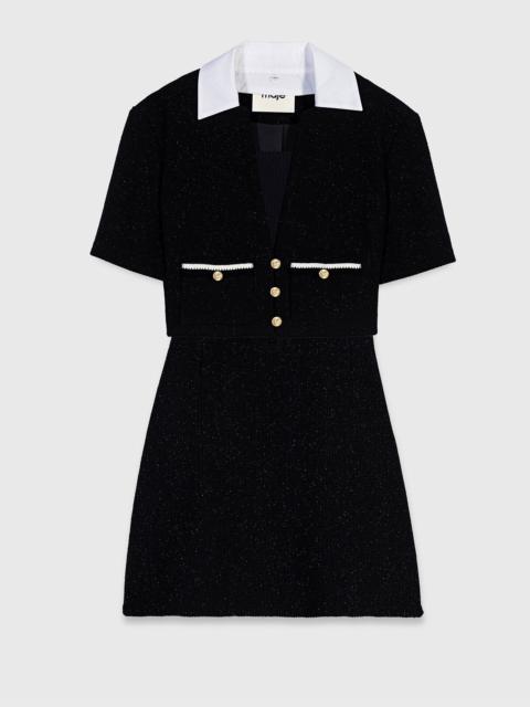 maje 2-in-1 tweed dress