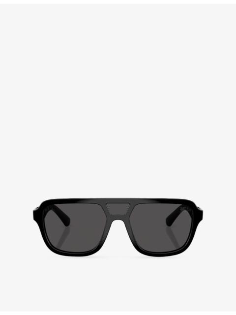 Burberry BE4474U Aviator-Frame Acetate Sunglasses