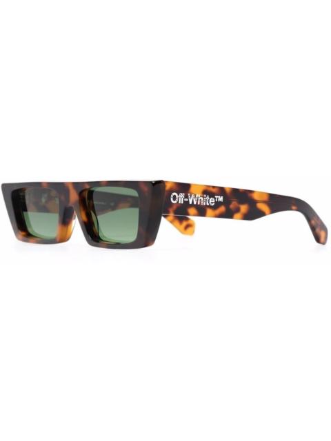 Off-White OFF-WHITE Marfa Rectangular Frame Sunglasses Brown/Green/White (OERI010Y21PLA0016055)