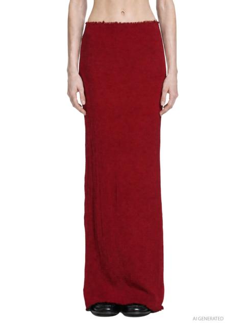 Marc Le Bihan Stretch Nylon Twill Long Skirt