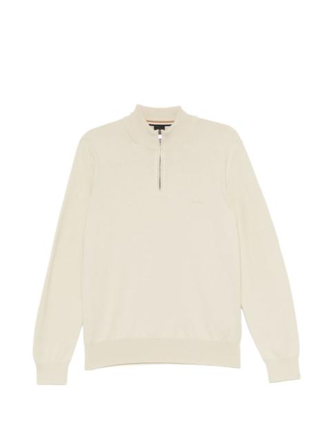 BOSS half-zip jumper