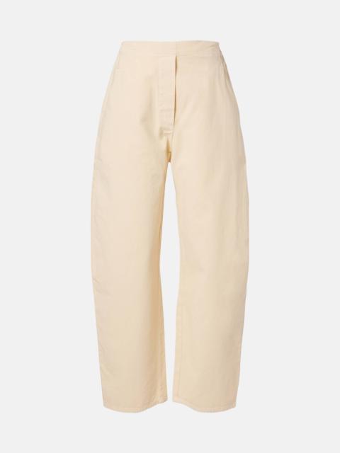 LESET Chloe cotton barrel-leg pants