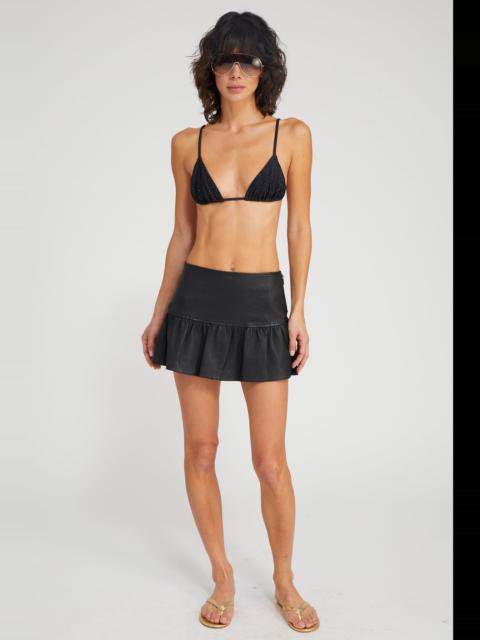 SPRWMN MARY JANE LEATHER MINI SKIRT