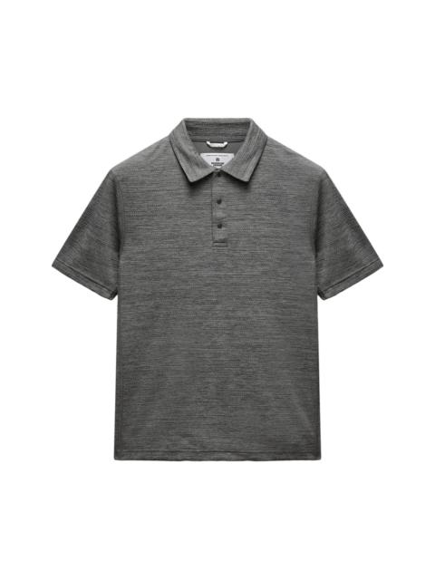 Reigning Champ Solotex Mesh Tiebreaker Standard Fit Polo Heather Carbon