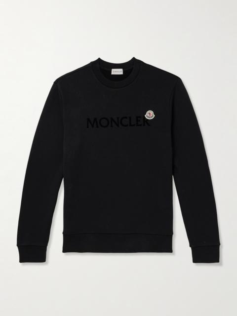 Moncler Appliquéd Logo-Flocked Cotton-Jersey Sweatshirt