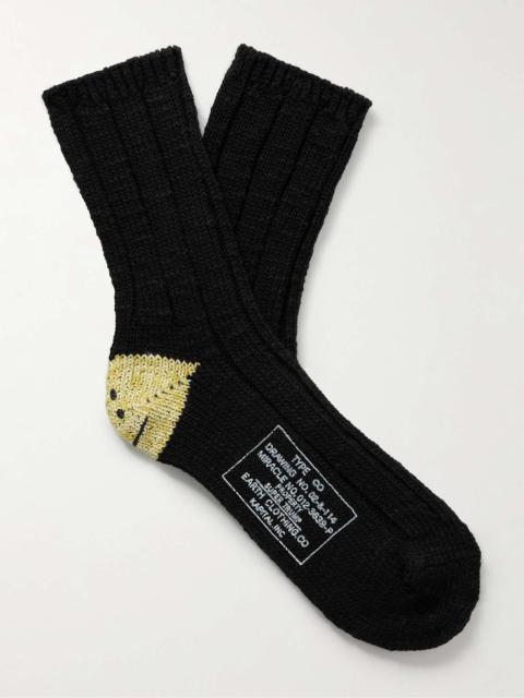 Kapital Intarsia-Knit Cotton-Blend Socks