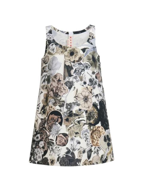Marni floral-print A-line minidress