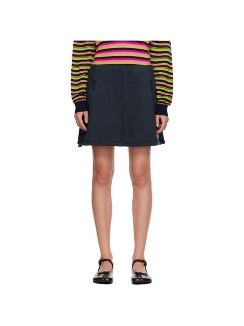 SANDY LIANG Navy Polar Miniskirt